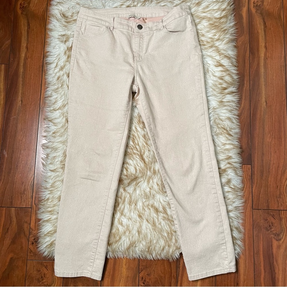Soft Surroundings speckled ankle jeans